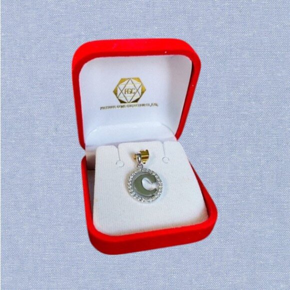 “C” Sterling Silver Necklace Pendant - Picture 1 of 11